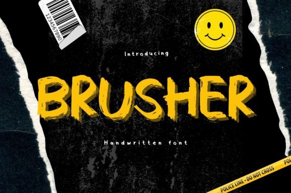 Brusher: A Handwritten Font for Authentic Design Projects