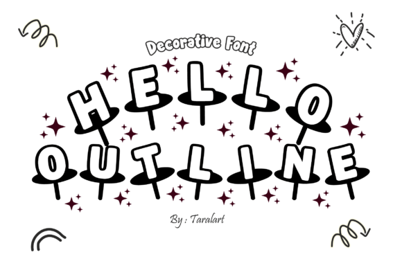 Discover the Playful Charm of Hello Outline Font