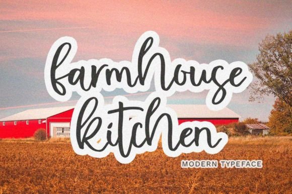 Farmhouse Kitchen: A Handwritten Font for Authentic Projects