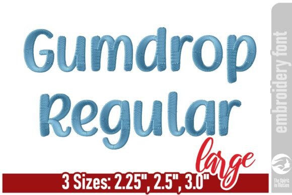 Gumdrop Playful Embroidery Font: A Friendly Touch for Custom Designs