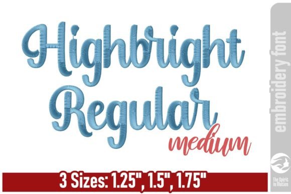 Highbright Script Embroidery Font: Modern Elegance for Your Projects