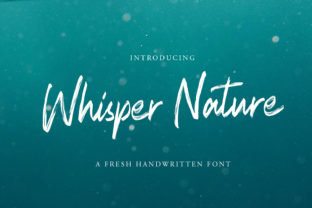 Whisper Nature: Authentic Handwritten Font for DIY Projects